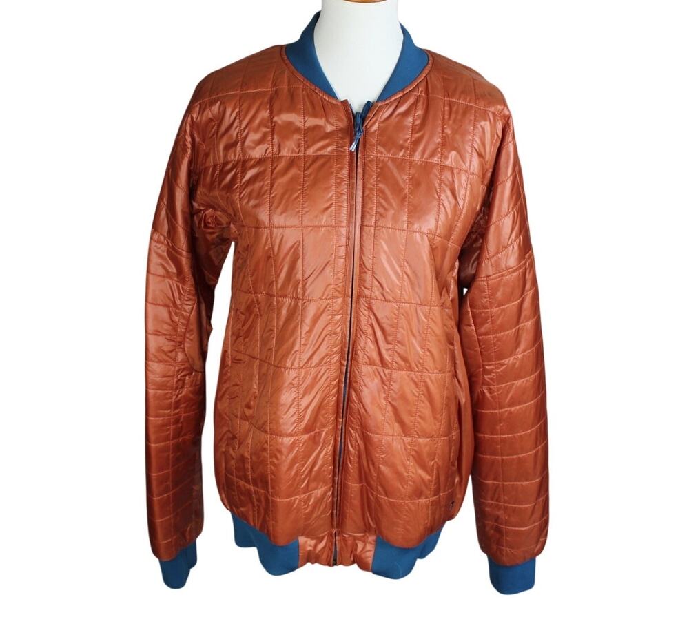 Cotopaxi Reversible Jacket Mens Medium Orange Insulated Outdoor Hiking Packable
